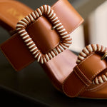 Pam 75 Double Buckle Mid Heel Sandal