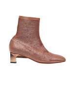 Pany Stretch Metallic Knit Ankle Boots