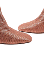 Pany Stretch Metallic Knit Ankle Boots