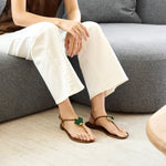 Patrice Crystal Flat Sandal