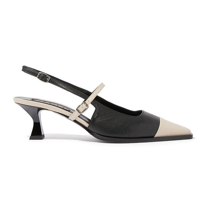 Cecile Two Tone Mid Heel Pumps