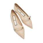 Perforated Pointed Toe Flat