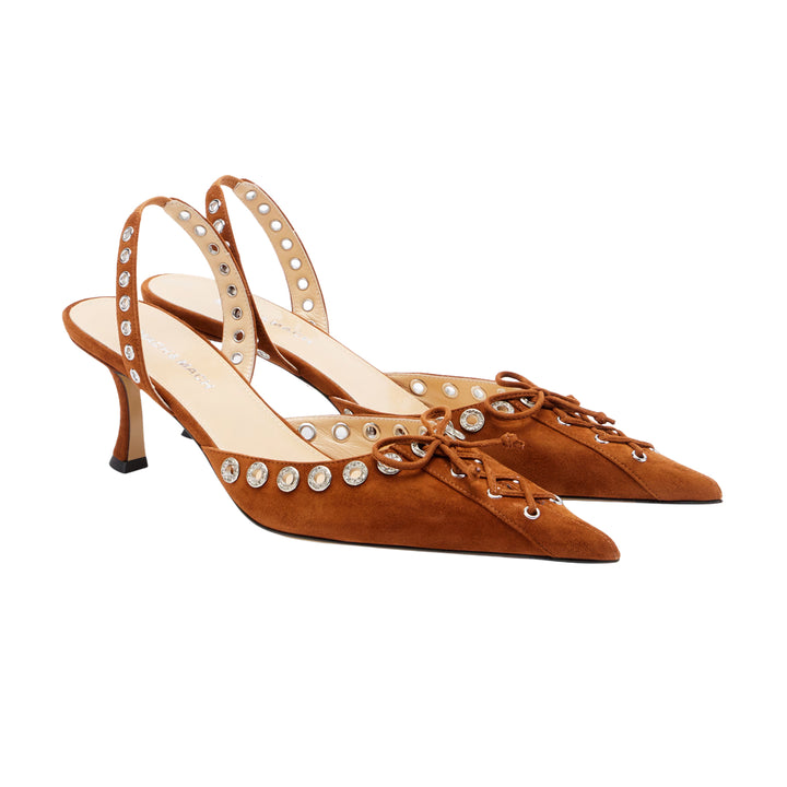 Cystalised Pointed 65 Slingback