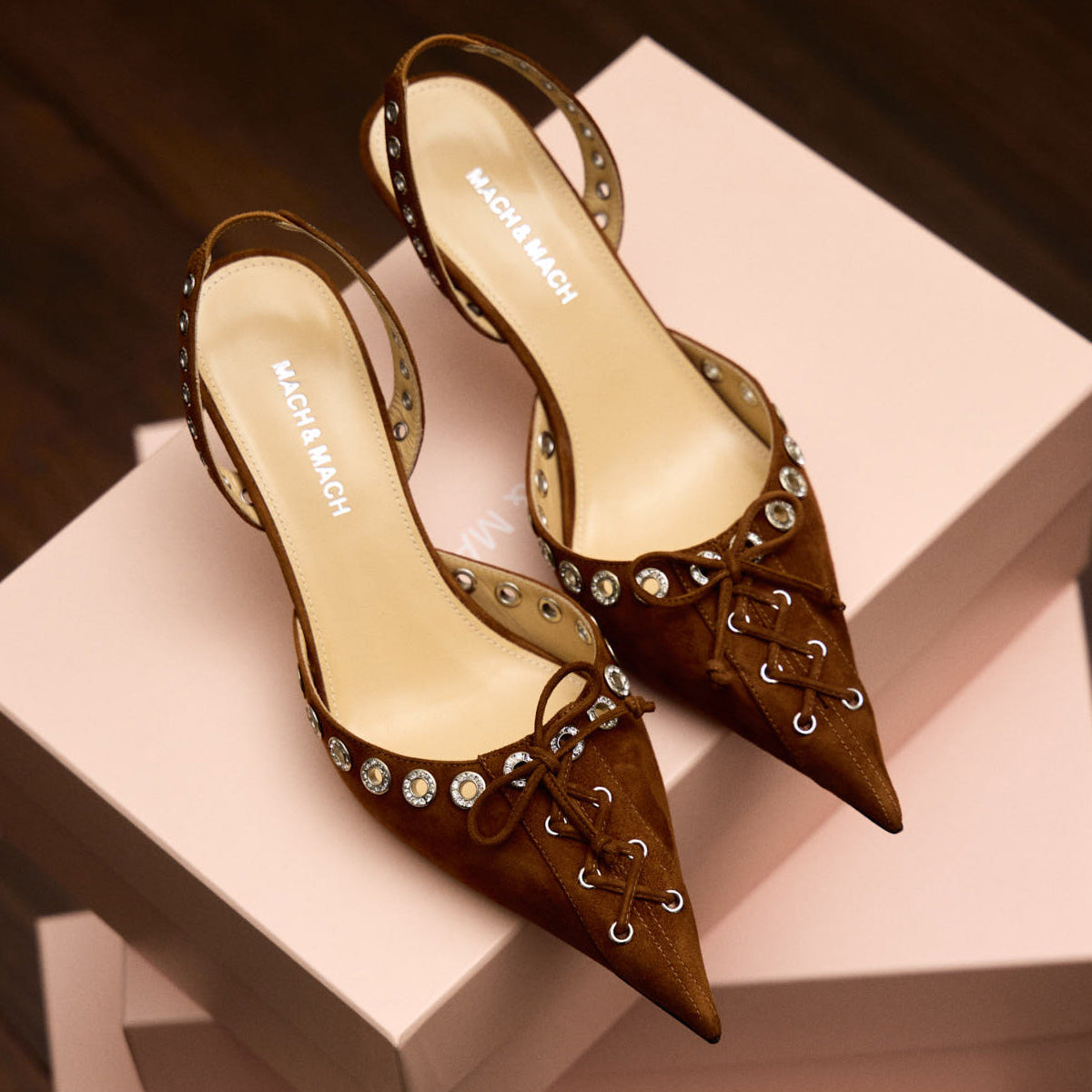 Cystalised Pointed 65 Slingback
