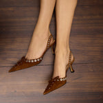 Cystalised Pointed 65 Slingback