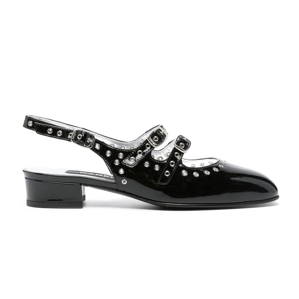 Queen Studded Mary Jane Flat