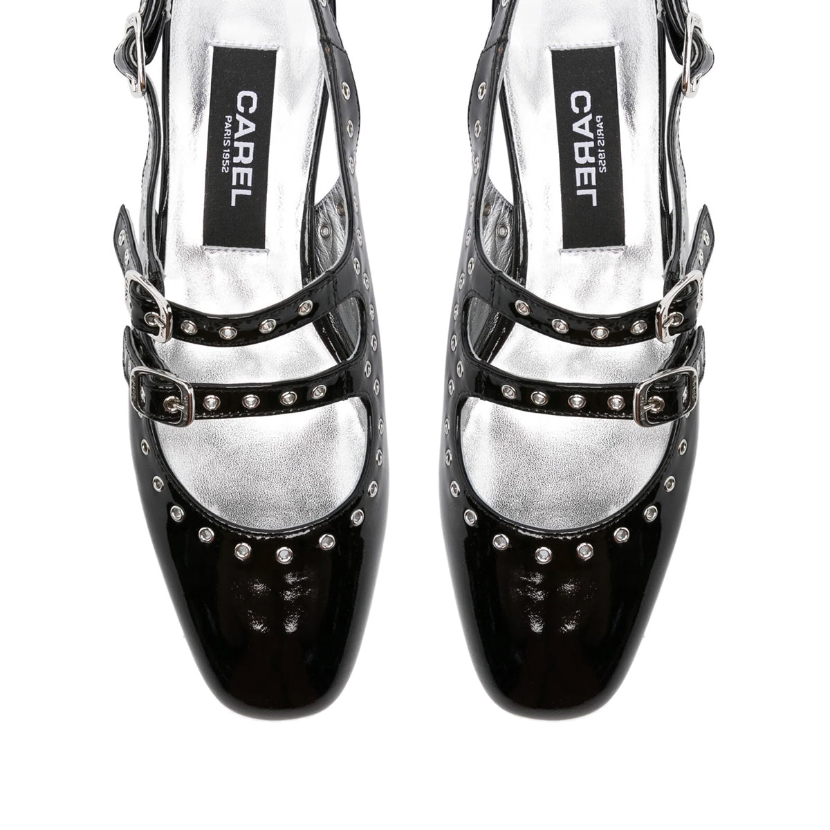 Queen Studded Mary Jane Flat