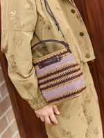 Crossbody Stripe in Raffia