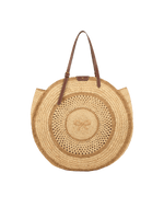 Round Raffia Bow Tote