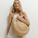 Round Raffia Bow Tote