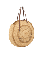 Round Raffia Bow Tote