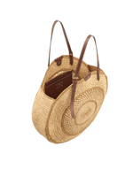 Round Raffia Bow Tote