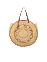 Round Raffia Bow Tote
