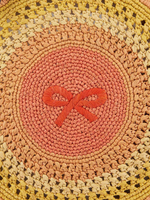 Round Raffia Bow Tote