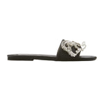 Embellished Satin Flat Slide