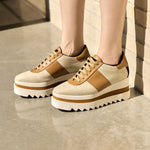 Sneak-Elyse Canvas Platform Trainers