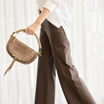 Mini Marcie Shoulder Bag in Suede Leather