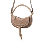 Mini Marcie Shoulder Bag in Suede Leather