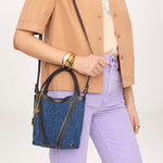 Small Spin Denim Tote Bag