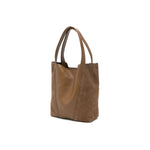 Small Spin Tote Bag Suede Leather Mix