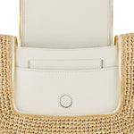 Vere Small Soft Satchel with Natural Raffia