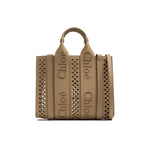 Woody Perforated Leather Tote Bag
