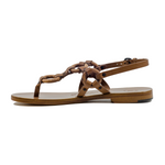 Ando Leather Circle Detail Sandals