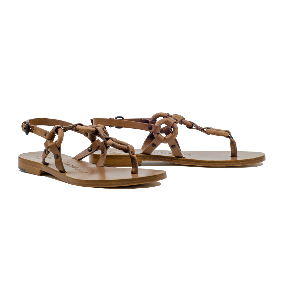 Ando Leather Circle Detail Sandals – Maryon's