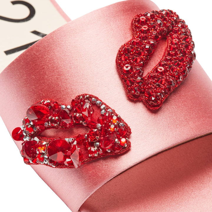 Kiss Embellished Flat Slides