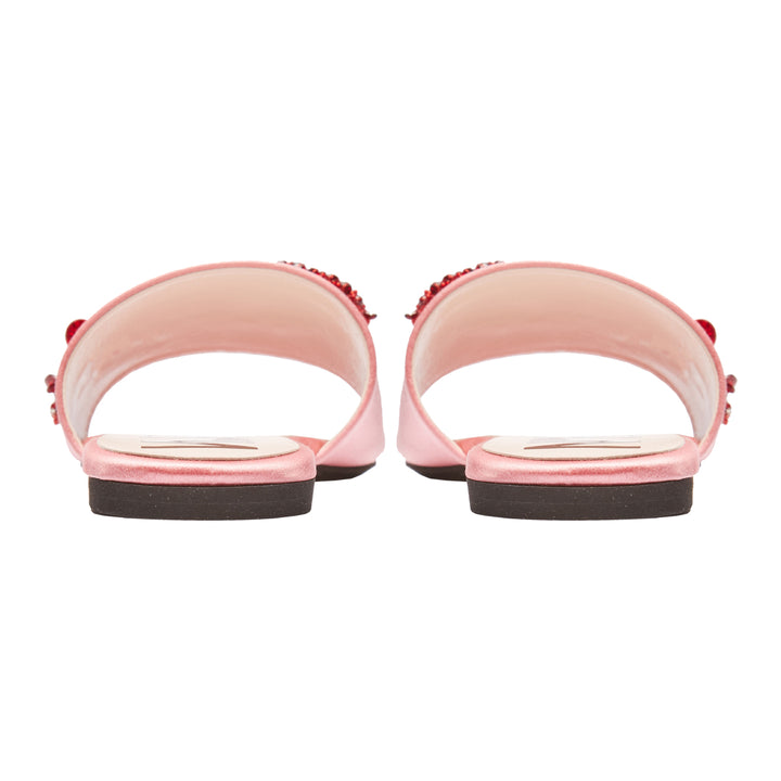 Kiss Embellished Flat Slides