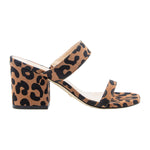 Olive 75 Leopard Block Heel Slip Ons