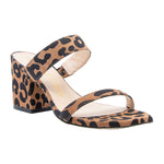 Olive 75 Leopard Block Heel Slip Ons