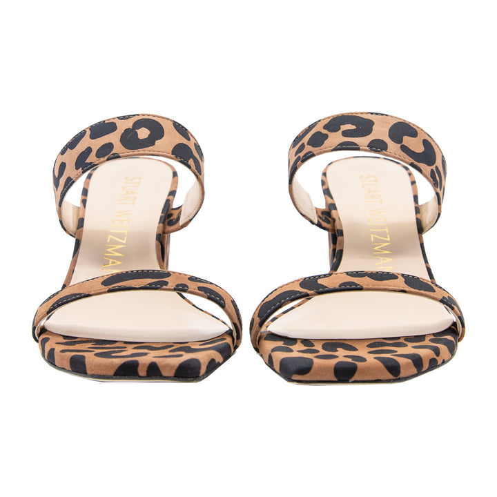 Olive 75 Leopard Block Heel Slip Ons