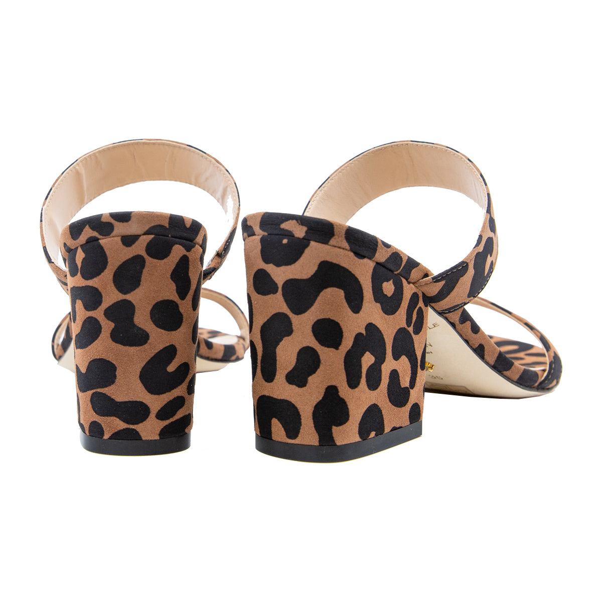 Olive 75 Leopard Block Heel Slip Ons