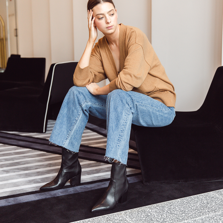 Pull on ankle sales boots