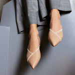 Avner Blanket Stitched Leather Ballet Flats