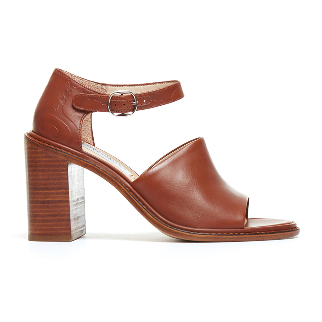 Beau 90 Embossed Leather Heel – Maryon's - Main Image