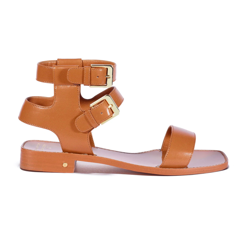 Danny Flat Leather Strappy Sandals – Maryon's