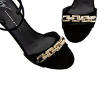 Every85 Chain Embellished Mid Heel Sandals