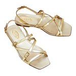 Multi Strap Flat Leather Sandals