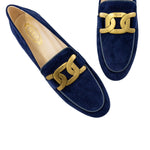 Kate Chain Link Suede Loafers