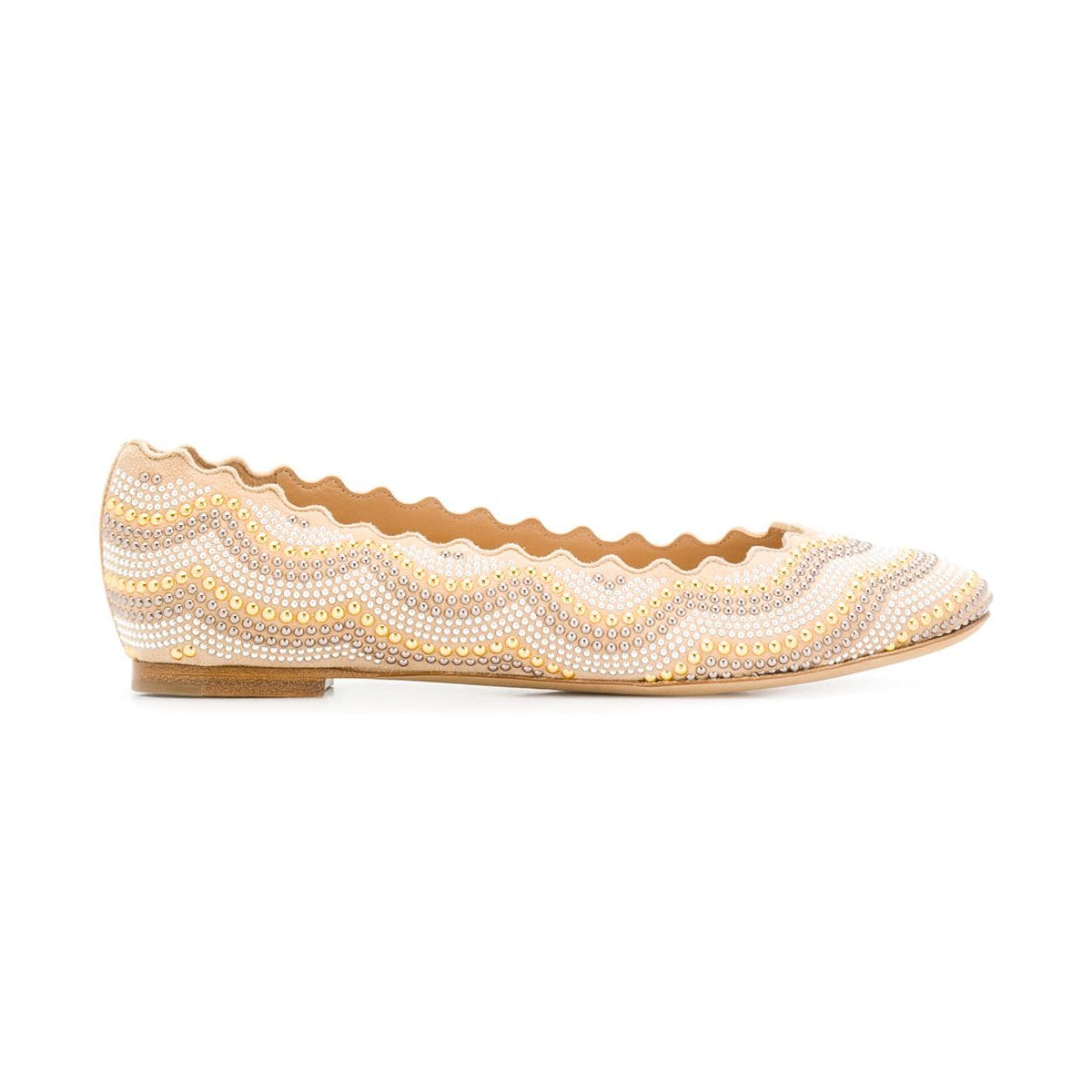 Lauren Studded Suede Ballerinas