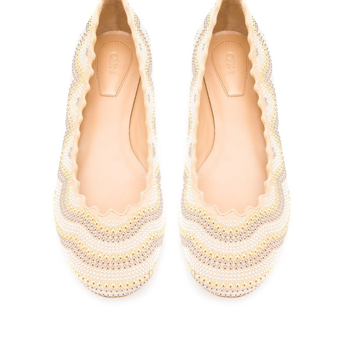Lauren Studded Suede Ballerinas