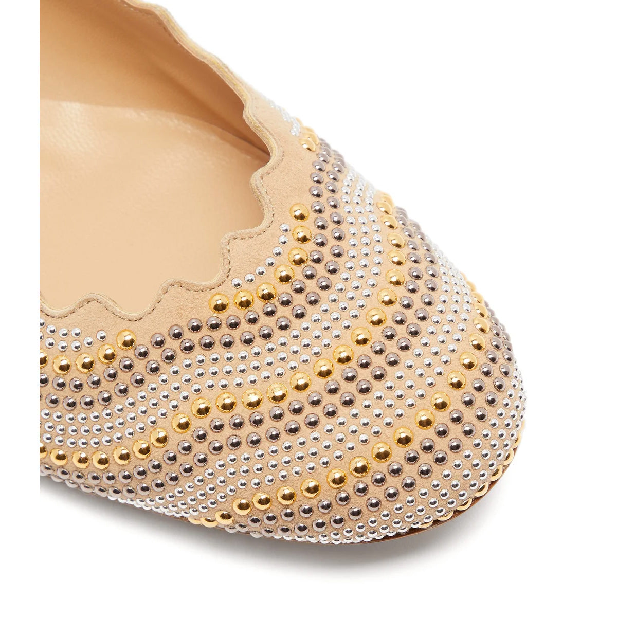 Lauren Studded Suede Ballerinas