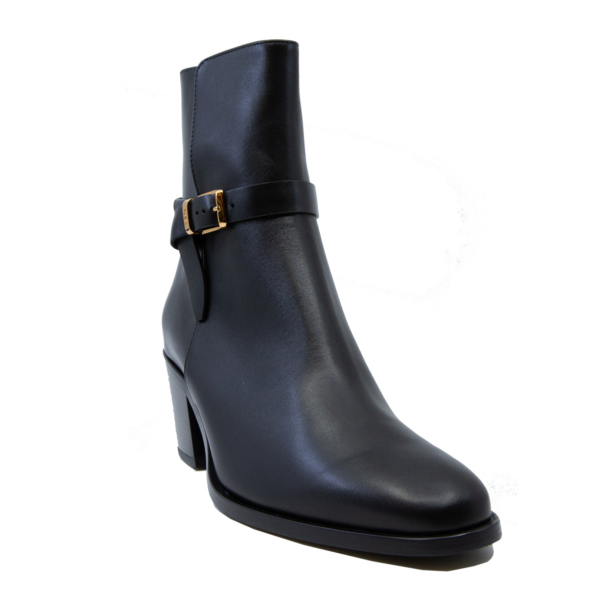 Leather Ankle Boots with Leather Strap