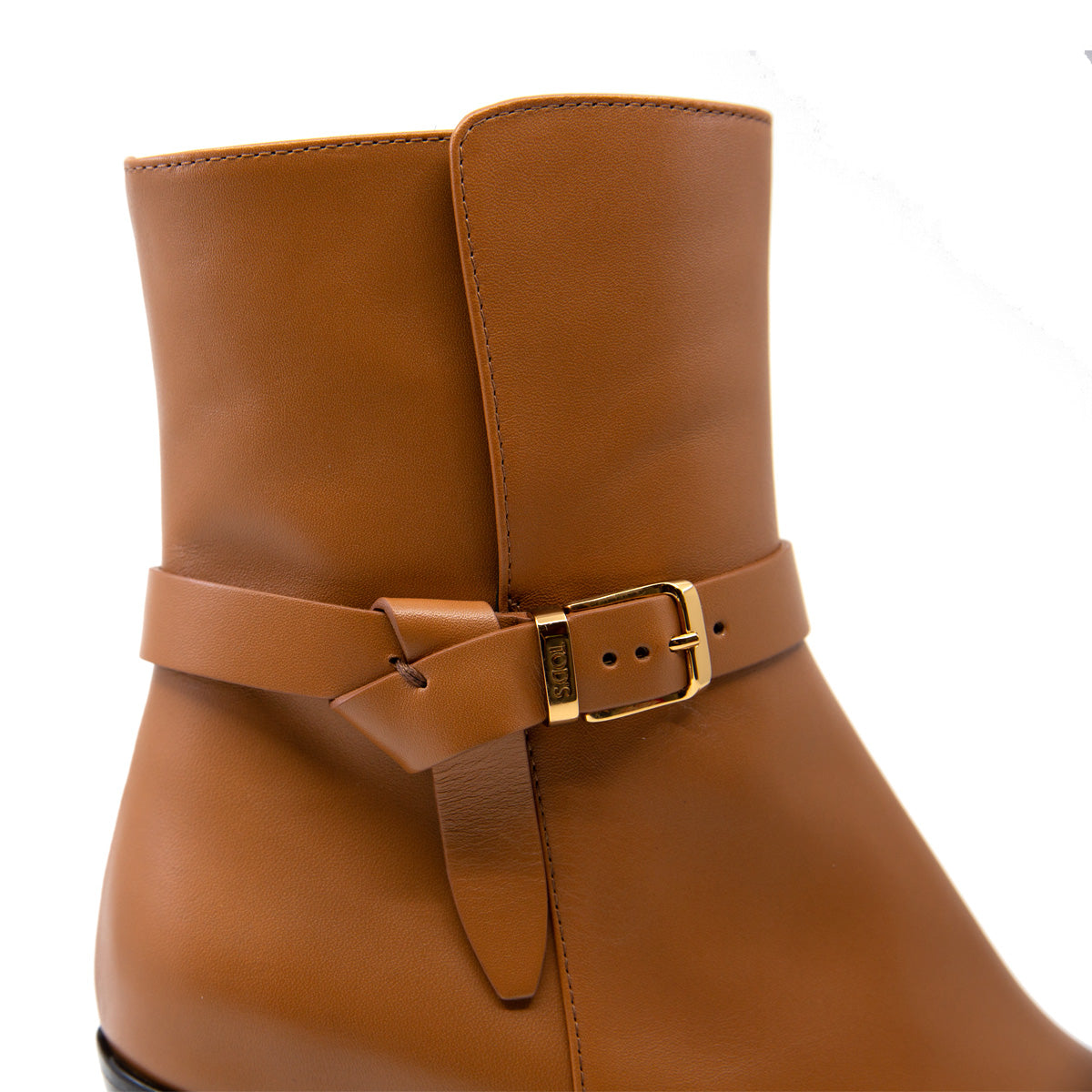 Leather Ankle Boots with Leather Strap