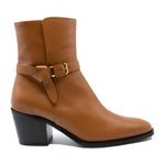 Leather Ankle Boots with Leather Strap