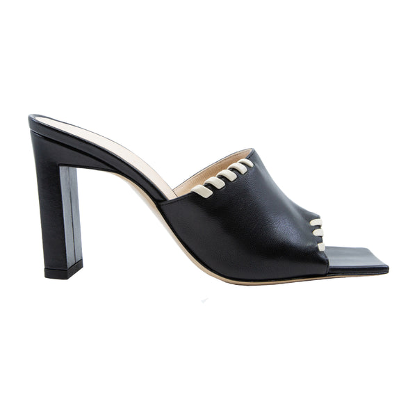 Nana Stitched Heeled Mules