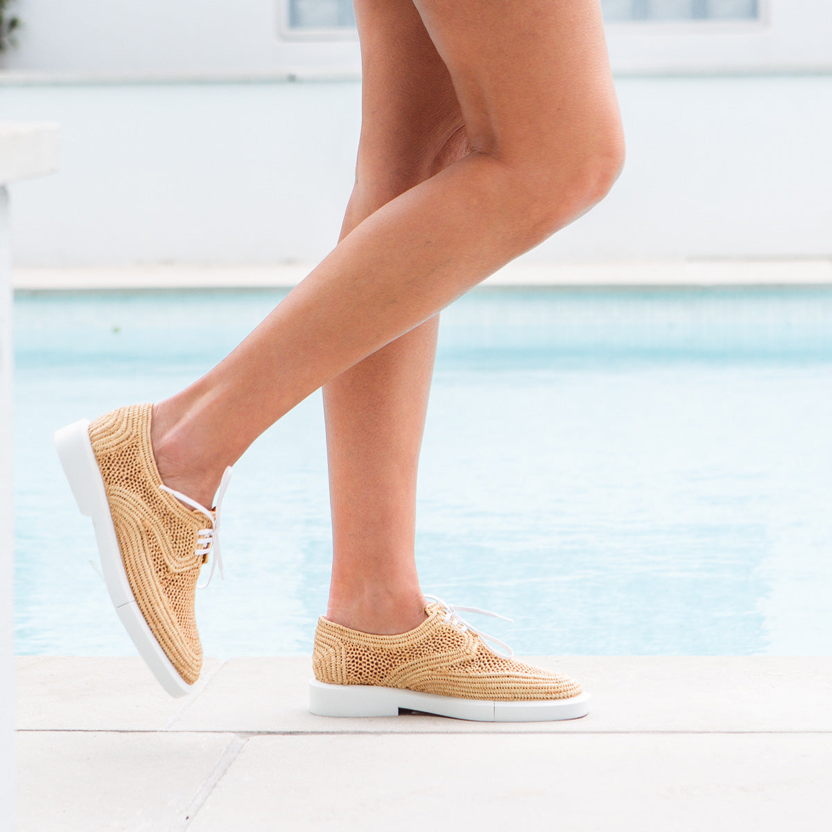 Otis Raffia Laceup Derby