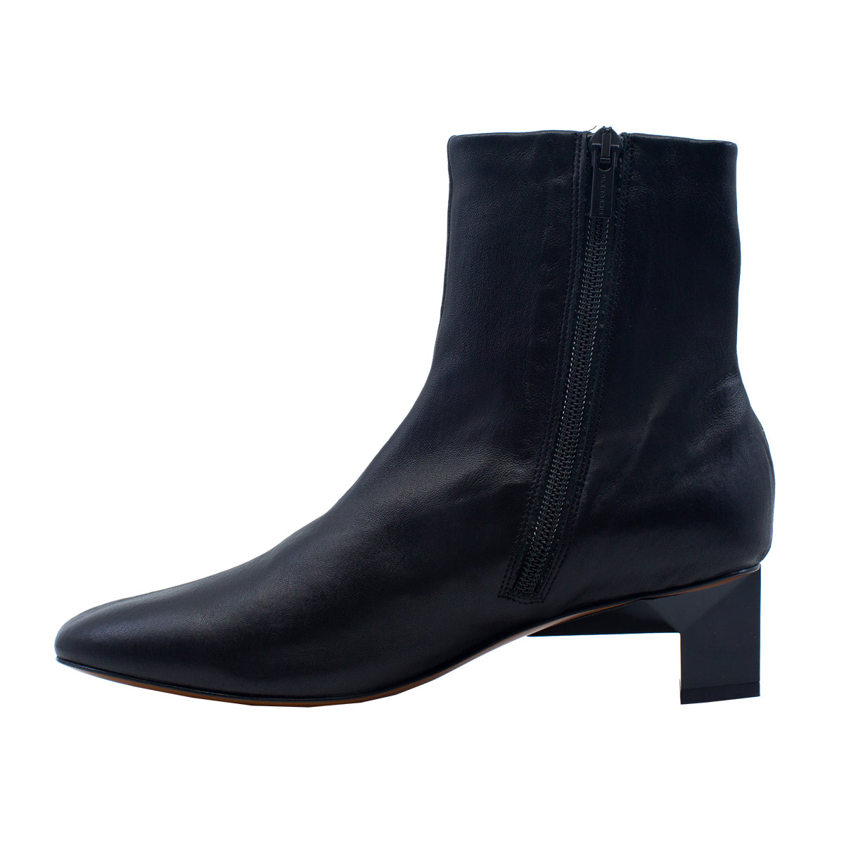 Pietraa Stretch Leather Ankle Boots
